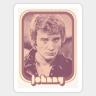 Johnny Hallyday / Retro Francophile Fan Art Design Magnet